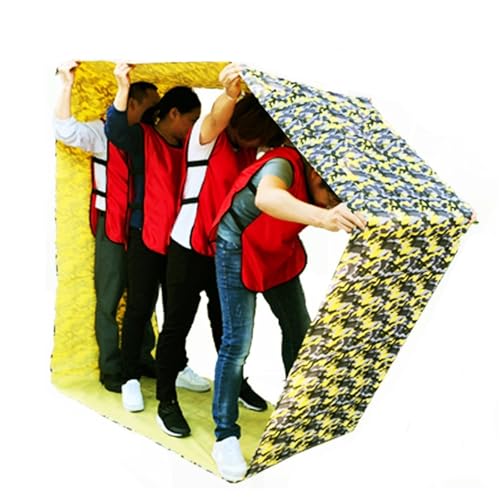 ARHEORMUH Field Day Teamwork Game Laufmatte, Outdoor-Aktivitäten Geburtstagsparty-Spiele Roll-Laufmatten, Mit Reisetasche(Yellow,Adult-6M/20FT) von ARHEORMUH
