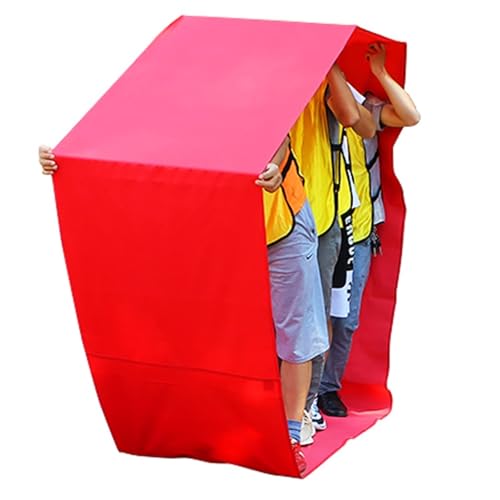 ARHEORMUH Teambuilding-Spiel-Laufmatte, Lustige Sport-Wettkampfspiele for Drinnen Und Draußen, Gruppenaktivitätsspiel for Erwachsene, Kinder Und Jugendliche(Red,Kids-4M/13FT) von ARHEORMUH