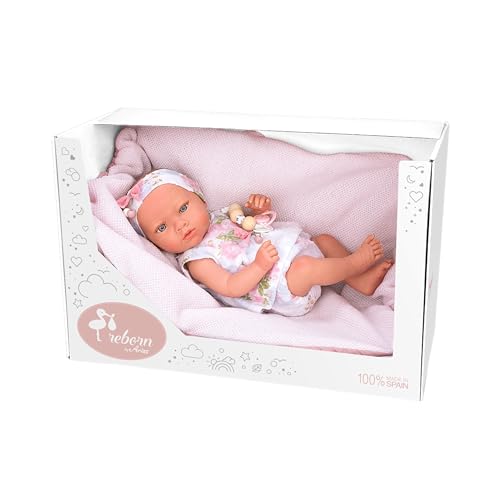 ARIAS Puppe Reborn 38 cm INNA Rosa C/Decke von Arias