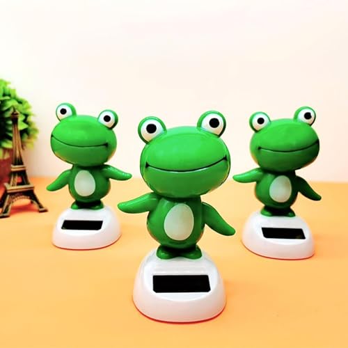 3 Stück Solar Frosch - Niedlicher animierter für Armaturenbrett, Solar-Tänzer-Frosch, Sonnenenergie, schüttelnder Kopf mit Solarenergie, Autoschmuck 3 Stück Solar Frosch - Niedlicher animierter für Armaturenbrett, Solar-Tänzer-Frosch, Sonnenenergie, schüttelnder Kopf mit Solarenergie, Autoschmuck von ARIOU