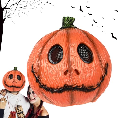 ARIOU Kürbismaske - Gruselige -Gesichtsbedeckung | Cosplay-Maske-Design | Gruselige Halloween-Maske | Erstellt Eine Festliche Kopfbedeckungsmaske Für Spukhäuser, Karneval Und Bühnenauftr ARIOU Kürbismaske - Gruselige -Gesichtsbedeckung | Cosplay-Maske-Design | Gruselige Halloween-Maske | Erstellt Eine Festliche Kopfbedeckungsmaske Für Spukhäuser, Karneval Und Bühnenauftr von ARIOU