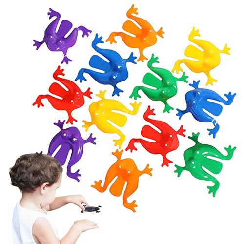 ARIOU Springendes Froschspielzeug - Springendes springendes Froschspielzeug | 12 Stück buntes - -Sprungspielzeug | Niedliche kleine springende springende Frösche, Spielzeug für Kinder, Partygeschen von ARIOU