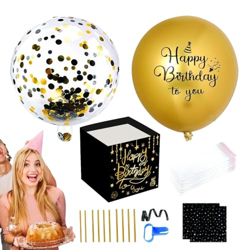 Geburtstags-Spardose für Bargeld | Geldzug-Ballonbox, Happy Birthday Set, Geldauszug Dekorationen für Freundin, Frauen, Ehefrau Geburtstags-Spardose für Bargeld | Geldzug-Ballonbox, Happy Birthday Set, Geldauszug Dekorationen für Freundin, Frauen, Ehefrau von ARIOU