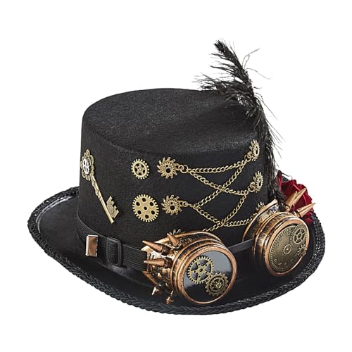 Gotische Steampunk-Hüte mit Brille Uni Kostüm Zubehör Steampunk Karneval Hut Anzug Brille Gotische Steampunk-Hüte mit Brille Uni Kostüm Zubehör Steampunk Karneval Hut Anzug Brille von ARIOU