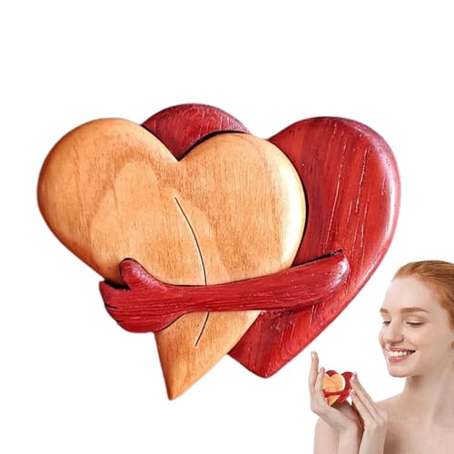 Herz-Holzkunst-Puzzle – Taschenumarmung aus , Herz-Spielsteine, Holzdekor-Spielsteine, Ornamente, Puzzle, kleine Umarmungsfiguren, spezielle Handhaltung, Herz-Puzzle, Skulpturen, Desktop-Ornament Herz-Holzkunst-Puzzle – Taschenumarmung aus , Herz-Spielsteine, Holzdekor-Spielsteine, Ornamente, Puzzle, kleine Umarmungsfiguren, spezielle Handhaltung, Herz-Puzzle, Skulpturen, Desktop-Ornament von ARIOU
