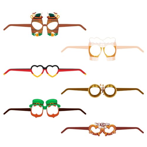 Oktoberfest Brille | Fancy Dress Gläser | Brillen Dekorationen für Männer Frauen, Urlaub Brillen Liefert, Lustig Oktoberfest Brille | Fancy Dress Gläser | Brillen Dekorationen für Männer Frauen, Urlaub Brillen Liefert, Lustig von ARIOU