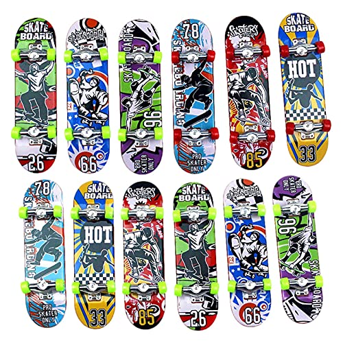 Skateboardspielzeug mit 12 Fingern - hochwertiger Legierung Fingerroller | Langlebiges rutschfestes Fingertop Longboard | Kleines Fingerspielzeug für Übung und Koordination - einzigartige Neuheit für von ARIOU