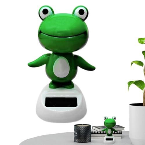 Solar Frosch Wackelkopf - Niedlicher animierter Wackelkopf für Auto Armaturenbrett, Solar Tänzer Frosch, Solarbetriebener Wackelkopf Frosch, tanzender Auto-Ornament mit Solar beweglichem Kopf Solar Frosch Wackelkopf - Niedlicher animierter Wackelkopf für Auto Armaturenbrett, Solar Tänzer Frosch, Solarbetriebener Wackelkopf Frosch, tanzender Auto-Ornament mit Solar beweglichem Kopf von ARIOU