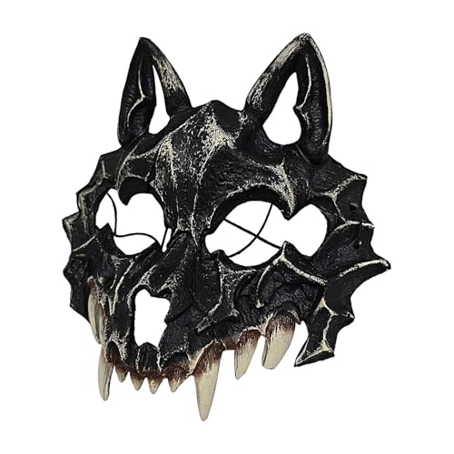 Wolf Skull - Scary Wolf Skull Skeleton Headgear | Realistische Tierbeinmaske für Halloween, Cosplay, Festivals, Wolf Skull - Scary Wolf Skull Skeleton Headgear | Realistische Tierbeinmaske für Halloween, Cosplay, Festivals, von ARIOU