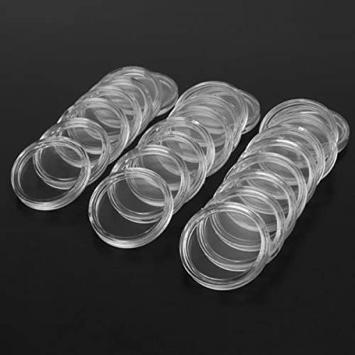 100 Stück transparente Kunststoff-Münzhüllen Aufbewahrungskapseln 28 mm für Münzsammlung 100 Stück transparente Kunststoff-Münzhüllen Aufbewahrungskapseln 28 mm für Münzsammlung von ARMYJY