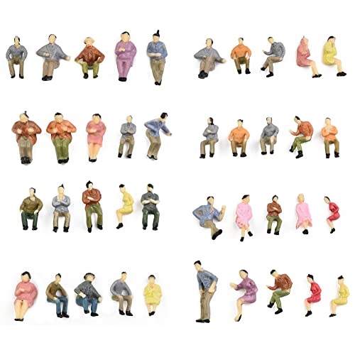 100 Stück Personenfiguren im Maßstab 1:87 HO, Mini-Modelleisenbahnen, architektonisch sitzende Menschen, Figuren, kleine Menschen, Miniatur-Szenen 100 Stück Personenfiguren im Maßstab 1:87 HO, Mini-Modelleisenbahnen, architektonisch sitzende Menschen, Figuren, kleine Menschen, Miniatur-Szenen von ARMYJY