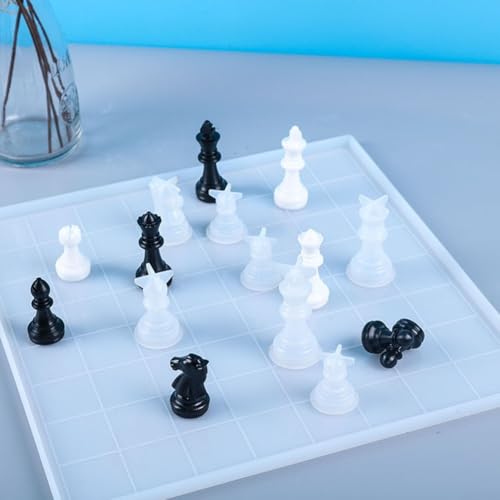 For International Schachbrett Silikon Set Basteln Sie Ihr eigenes Schach Kit mit Harz (Großes Schachbrett) von ARMYJY