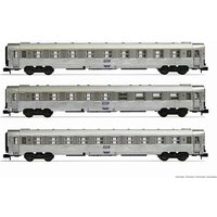 ARNOLD HN4338 N 3er Set DEV Inox Wagen A9 + A5 Barwagen + B10, SNCF, Ep. IV ARNOLD HN4338 N 3er Set DEV Inox Wagen A9 + A5 Barwagen + B10, SNCF, Ep. IV von ARNOLD