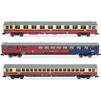 ARNOLD HN4387 N 3-tlg. Set TEE-Wagen „Rembrandt“ aus 1 x Speisewagen ARmz217 + 1 x Apmz122 + 1 x Avmz207, DB, Ep. IV von ARNOLD