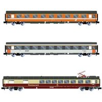 ARNOLD HN4390 N 3-tlg. Set Reisezugwagen EuroCity „Mozart", ÖBB, Ep. IV-V ARNOLD HN4390 N 3-tlg. Set Reisezugwagen EuroCity „Mozart", ÖBB, Ep. IV-V von ARNOLD