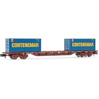 ARNOLD HN6461 N 4-achs. 60`Containerwagen MMC mit 2 x 20' Containern "CONTENEMAR", RENFE, Ep. VI ARNOLD HN6461 N 4-achs. 60`Containerwagen MMC mit 2 x 20' Containern "CONTENEMAR", RENFE, Ep. VI von ARNOLD