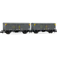 ARNOLD HN6482 N 2-tlg. Set 2-achs. gedeckte Güterwagen J3 "Sindicato de la Naranja", R.N., Ep. III von ARNOLD