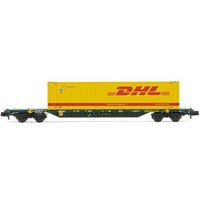 ARNOLD HN6588 N 4-achsiger Containerwaggon Sgnss grün mit 45' Container DHL, CEMAT, Ep. VI von ARNOLD