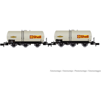 ARNOLD HN6609 N 2-tlg. Set 3-achs. Kesselwagen Uh „Shell", SNCF, Ep. IV von ARNOLD