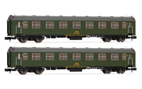 Arnold HN4455 ALSA, 2-teiliges Set 6000 Wagen, olivgrün, Ep. VI Rollmaterial – Reisezugwagen, grün von ARNOLD