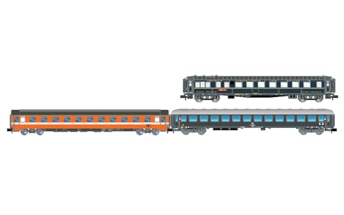 Arnold HN4467 FS, 3er Pack Alpen-Express Rom - München, WR plus Eurofima 2nd cl, C1 plus UIC-X 64 2nd cl, grau, epIV Reisezugwagen Arnold HN4467 FS, 3er Pack Alpen-Express Rom - München, WR plus Eurofima 2nd cl, C1 plus UIC-X 64 2nd cl, grau, epIV Reisezugwagen von ARNOLD