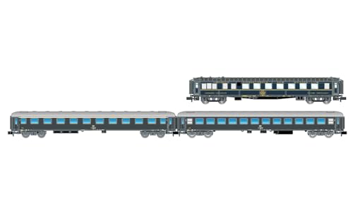 Arnold HN4469 FS, 3 Einheiten Pack Expresszug, CIWL WR plus UIC-X 64 1st cl plus UIC-X 64 2nd cl grau, epIV Reisezugwagen von ARNOLD