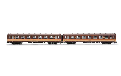 Arnold HN4479 RENFE, 2er-Pack mit 5000 Wagen, AAR-Balken Plus BB1 2; klasse, Estrella-Lackierung, epIV-Reisezugwagen von ARNOLD