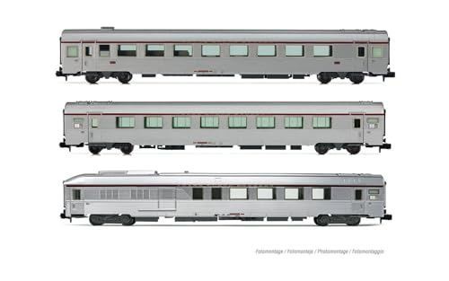 Arnold HN4501 SNCF, 3 Einheiten Pack Tee Mistral Nice-Paris, Arux + A8u + AD4tux, Silber, ep. IV von ARNOLD