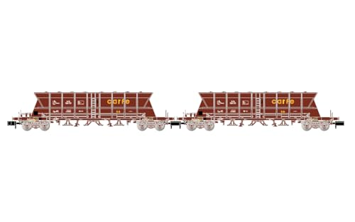 Arnold HN6671 Renfe, 2 Einheiten Pack 4-Achsen Kohle Hopper Wagons Faoos Saltra, Carfe, Brown Livery, Loaded W Coal, Ep IV-V Güterwagen von ARNOLD