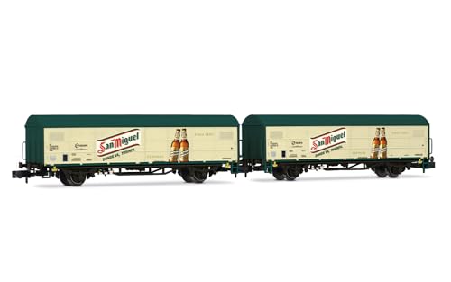 ARNOLD HN6704 RENFE, 2-teiliges Set JPD Wagons, San Miguel, ép. V Frachtwagons Packs von ARNOLD