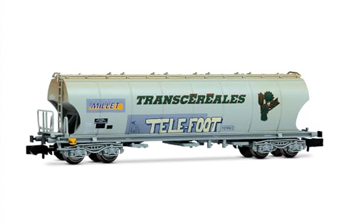 Arnold HN6705 F-MISA, 4-Achser Getreidewagen (abgerundete Wände) Hirse mit Graffiti Telefoot, ep.VI Güterwagen von ARNOLD
