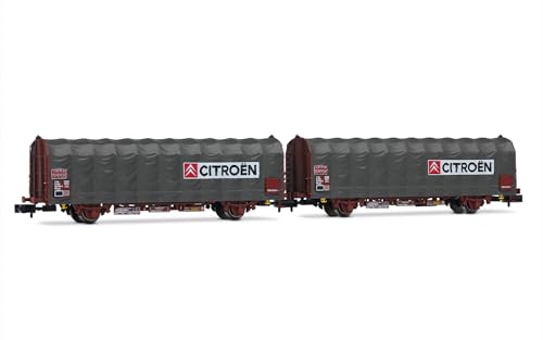 Arnold HN6712 SNCF, 2 Einheiten Pack 2-Achsen Planenwagen, Kils K70 Typ, Citroën, ep. IV-V Güterwagen von ARNOLD