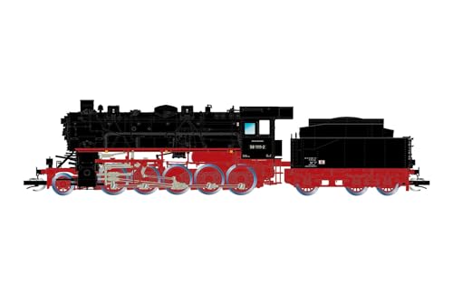 Arnold TT HN9068S DR, Dampflokomotive mit Tender, 58 1111-2, 3-Dom-Kessel, 3 Spitzensignal, Ep. IV, mit DCC-Sounddecoder Lok – Dampflok, Schwarz/Rot, Schwarz/Rot von ARNOLD