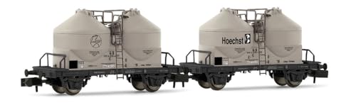 DB Silowagen Ucs, 2 Achsen, 2 Stück, graue Lackierung, „Höchst“, Epoche IV DB Silowagen Ucs, 2 Achsen, 2 Stück, graue Lackierung, „Höchst“, Epoche IV von ARNOLD
