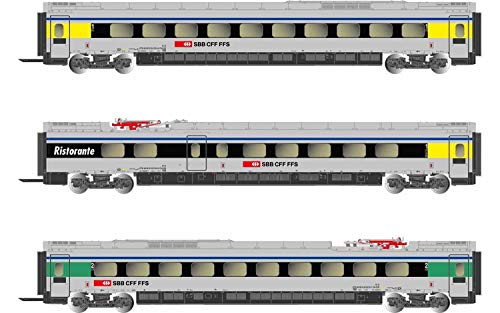 SBB ETR 610 Zwischenwagen, 3 Stück, ex-Cisalpino-Lackierung, Epoche VI von ARNOLD