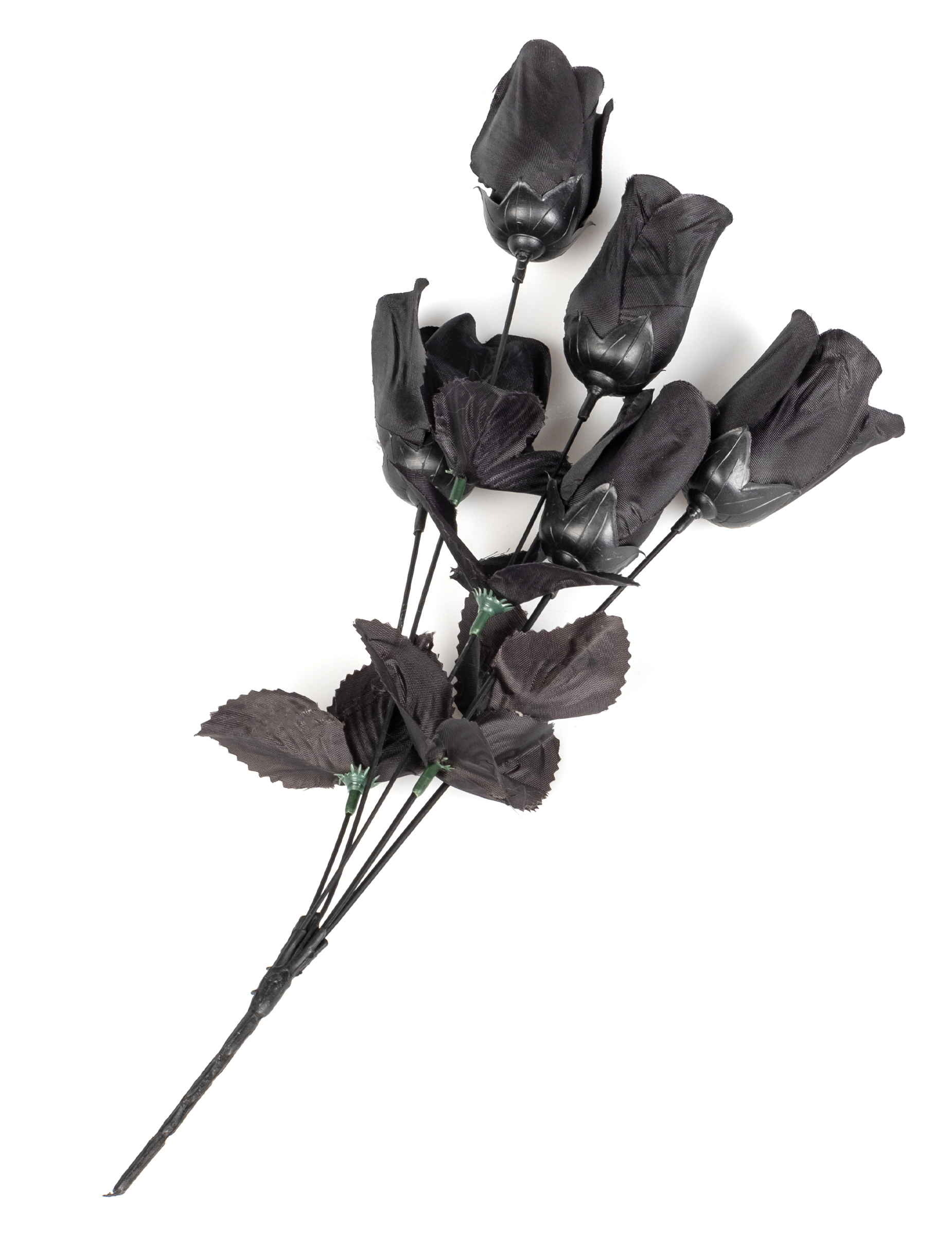 Gothic Blumenstrauss Halloween-Rosen-Bouquet schwarz 28cm von KARNEVAL-MEGASTORE
