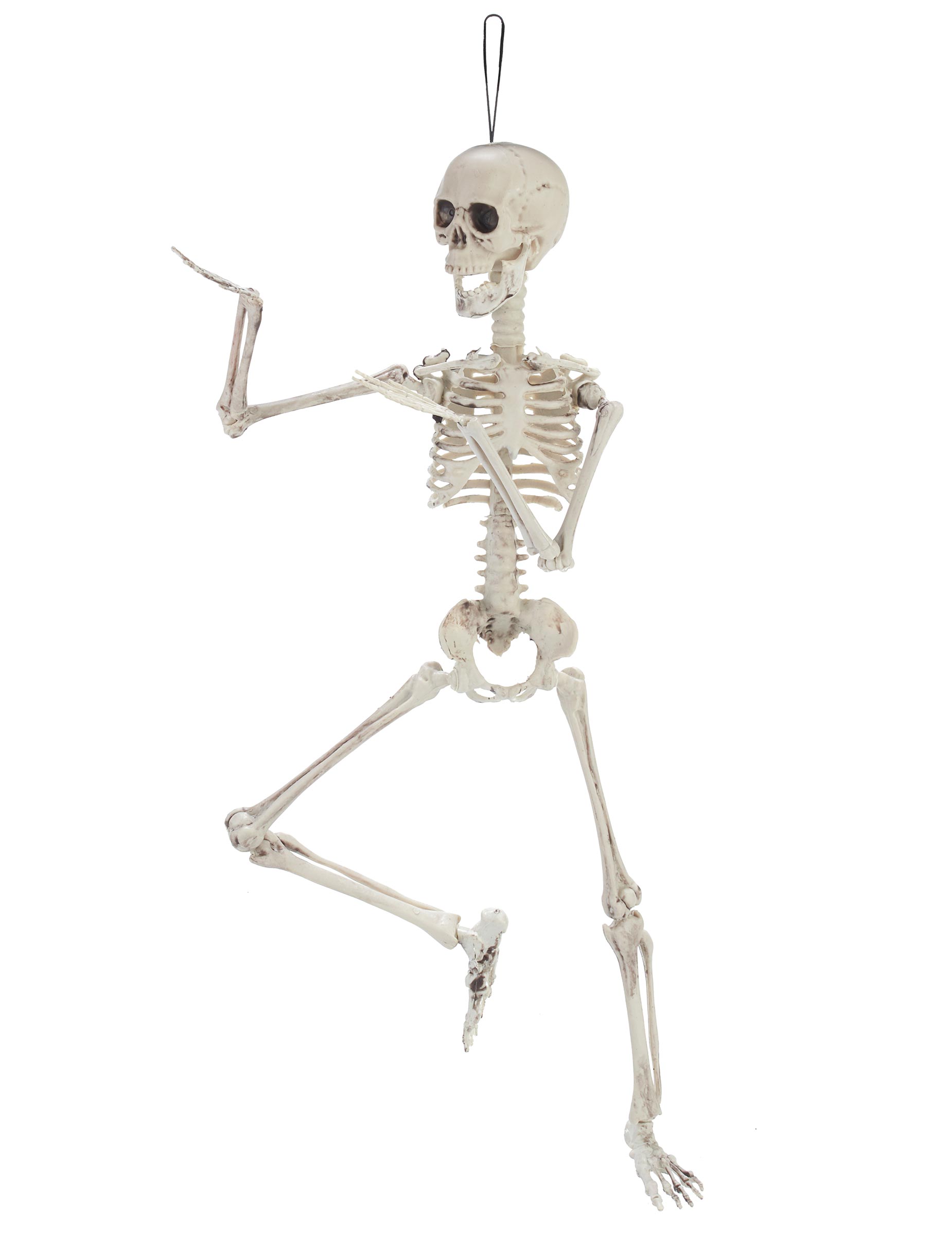 Halloween Dekoration Skelett weiss 48cm von KARNEVAL-MEGASTORE
