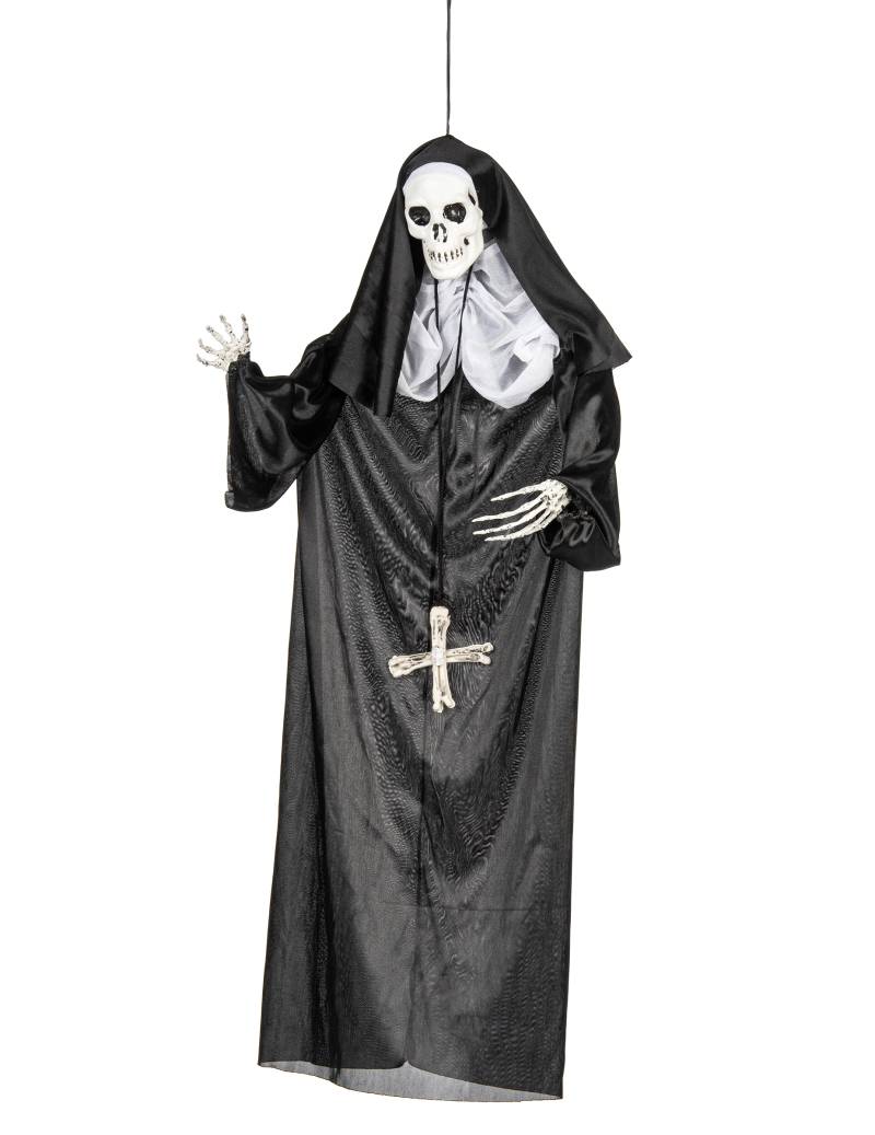 Nonnen-Hängedeko für Halloween schwarz-weiss 86 cm von KARNEVAL-MEGASTORE