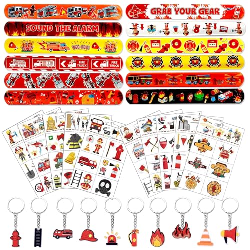 ARONRAVE Feuerwehrmann Party Mitgebsel Feuerwehr Deko Kindergeburtstag 12 Feuerwehr Schnapparmband 10 Feuerwehrauto Schlüsselanhänger 10 Temporäre Tattoos Feuerwehr Spielzeug für Feuerwehrmann Deko ARONRAVE Feuerwehrmann Party Mitgebsel Feuerwehr Deko Kindergeburtstag 12 Feuerwehr Schnapparmband 10 Feuerwehrauto Schlüsselanhänger 10 Temporäre Tattoos Feuerwehr Spielzeug für Feuerwehrmann Deko von ARONRAVE