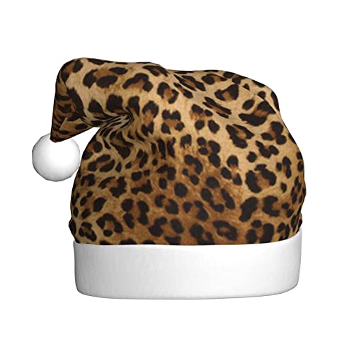 Niedliche Leoparden-Weihnachtsmütze für Erwachsene, Unisex, Weihnachtsmütze für Weihnachten, Urlaub, Party, Neujahr von AROONS