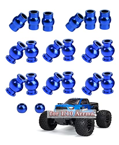 ARRCat Aluminium-Querlenker-Drehkugel, Stoßkugeln, Lenklenker-Drehkugel für 1/10 Arrma Senton Granit Big Rock Vorteks Typhon 4X4 3S & 550, 22 Stück, Upgrades Teil Hops Up, ersetzt AR330515, Blau ARRCat Aluminium-Querlenker-Drehkugel, Stoßkugeln, Lenklenker-Drehkugel für 1/10 Arrma Senton Granit Big Rock Vorteks Typhon 4X4 3S & 550, 22 Stück, Upgrades Teil Hops Up, ersetzt AR330515, Blau von ARRCat