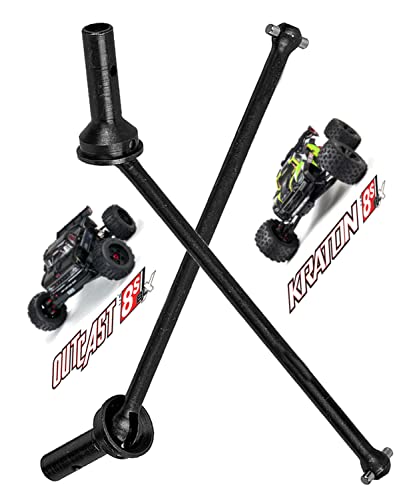 ARRCat Für 1/5 Arrma KRATON 8S BLX/Outcast 8S BLX, 2 Stück Front/Hintere Antriebswelle Upgrades Teile Hop-Up für 1/5 Arrma Outcast/KRATON 8S BLX, Schwarz (mehr Stärke) von ARRCat