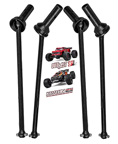 ARRCat Für Arrma 1/5 KRATON 8S BLX, Outcast 8S BLX Upgrade-Teile, 4 Stück vordere und hintere Antriebswelle CVD Hop-up für 1/5 Arrma Outcast/KRATON 8S BLX, gehärteter Stahl #45, Schwarz (mehr Leistung ARRCat Für Arrma 1/5 KRATON 8S BLX, Outcast 8S BLX Upgrade-Teile, 4 Stück vordere und hintere Antriebswelle CVD Hop-up für 1/5 Arrma Outcast/KRATON 8S BLX, gehärteter Stahl #45, Schwarz (mehr Leistung von ARRCat