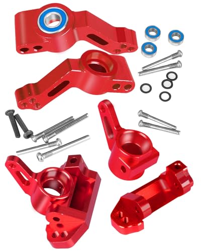 Aluminium-Lenkrollenblock, Lenkblöcke und Hinterachsträger-Set, Upgrades-Teile für 1/10 Slash 2WD/Stampede 2WD/Rustler 2WD, ARRCat Hop Ups Upgrades Teile, ersetzt 3632 3736 3752, Rot Aluminium-Lenkrollenblock, Lenkblöcke und Hinterachsträger-Set, Upgrades-Teile für 1/10 Slash 2WD/Stampede 2WD/Rustler 2WD, ARRCat Hop Ups Upgrades Teile, ersetzt 3632 3736 3752, Rot von ARRCat