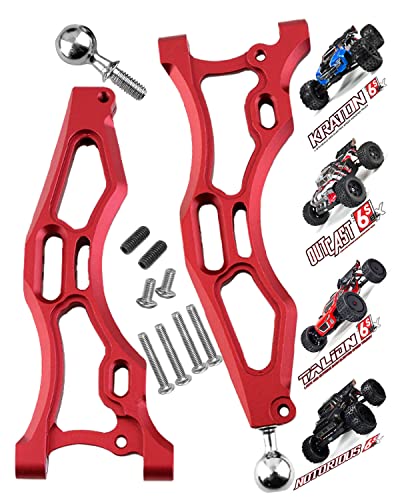 Aluminium Vordere untere Aufhängung A-Arme für Arrma 1/8 Kraton 6S BLX, Outcast 6S BLX, Notorious 6S BLX, Talion 6S BLX, ARRCat RC Upgrades Teil Hops Up Front Lower A Arms, Replce ARA330656, Rot Aluminium Vordere untere Aufhängung A-Arme für Arrma 1/8 Kraton 6S BLX, Outcast 6S BLX, Notorious 6S BLX, Talion 6S BLX, ARRCat RC Upgrades Teil Hops Up Front Lower A Arms, Replce ARA330656, Rot von ARRCat