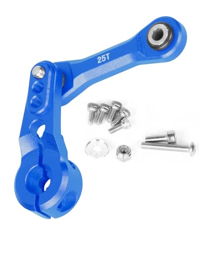 Spurstange aus Aluminium und 25T Servohorn für 1/8 Arrma Typhon Kraton Talion Outcast Notorious 6s Blx, 1/7 Limitless Infraction Mojave 6s Blx, Upgrades Part Fixed Link Steering 25t Servo-Arm, Blau Spurstange aus Aluminium und 25T Servohorn für 1/8 Arrma Typhon Kraton Talion Outcast Notorious 6s Blx, 1/7 Limitless Infraction Mojave 6s Blx, Upgrades Part Fixed Link Steering 25t Servo-Arm, Blau von ARRCat