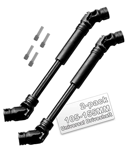 Universal-Antriebswelle, 2 Stück, 105–155 mm, RC-Upgrades für 1/10 Axial SCX10 Redcat D90 Gen7/Pro RC4WD GEN8 RC Crawler, RC Upgrade-Teile, Hop-Ups, Stahl-Vollmetall-Antriebswelle, Schwarz (105–155 mm Universal-Antriebswelle, 2 Stück, 105–155 mm, RC-Upgrades für 1/10 Axial SCX10 Redcat D90 Gen7/Pro RC4WD GEN8 RC Crawler, RC Upgrade-Teile, Hop-Ups, Stahl-Vollmetall-Antriebswelle, Schwarz (105–155 mm von ARRCat