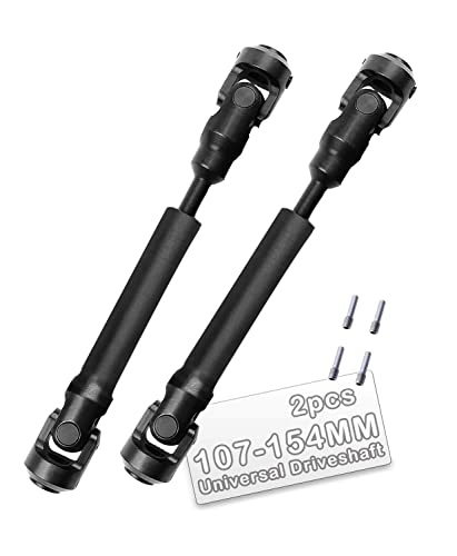 Universal-Antriebswelle RC-Upgrades für 1/10 Axial SCX10 SCX10-II Redcat D90 Gen7/Pro RC4WD GEN8 RC Crawler, RC Upgrade-Teile Hop-Ups, Stahl-Vollmetall-Antriebswelle, Schwarz, 107–154 mm, 2 Stück, 2 Universal-Antriebswelle RC-Upgrades für 1/10 Axial SCX10 SCX10-II Redcat D90 Gen7/Pro RC4WD GEN8 RC Crawler, RC Upgrade-Teile Hop-Ups, Stahl-Vollmetall-Antriebswelle, Schwarz, 107–154 mm, 2 Stück, 2 von ARRCat