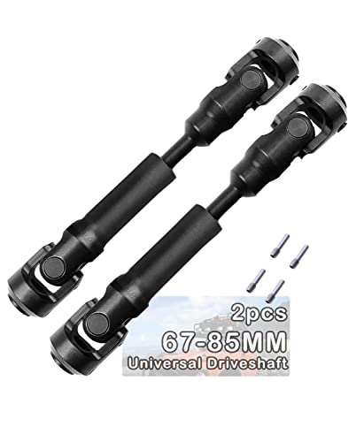 Universal-Antriebswelle RC-Upgrades für 1/10 Axial SCX10 SCX10-II Redcat D90 Gen7/Pro RC4WD GEN8 RC Crawler, RC Upgrade-Teile Hop-Ups, Stahl-Vollmetall-Antriebswelle, Schwarz, 67–85 mm, 2 Stück, 2 Universal-Antriebswelle RC-Upgrades für 1/10 Axial SCX10 SCX10-II Redcat D90 Gen7/Pro RC4WD GEN8 RC Crawler, RC Upgrade-Teile Hop-Ups, Stahl-Vollmetall-Antriebswelle, Schwarz, 67–85 mm, 2 Stück, 2 von ARRCat