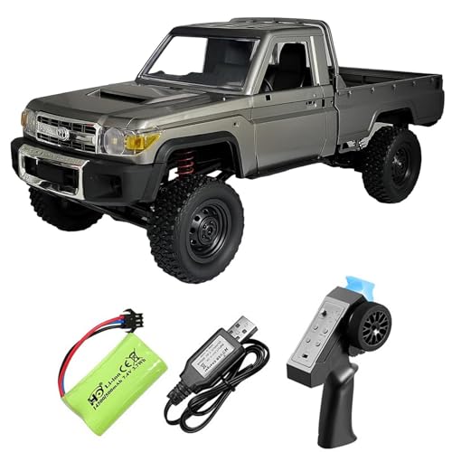 1/12 Scale RC Crawler, MN-82P RTR RC Truck LC79 4x4 Off Road Vehicles 2.4GHz RC Rock Car mit LED Lichtern, 7.4V 1200mAh Batterie für Erwachsene Hobby Spielzeug (Silber) von ARRIS
